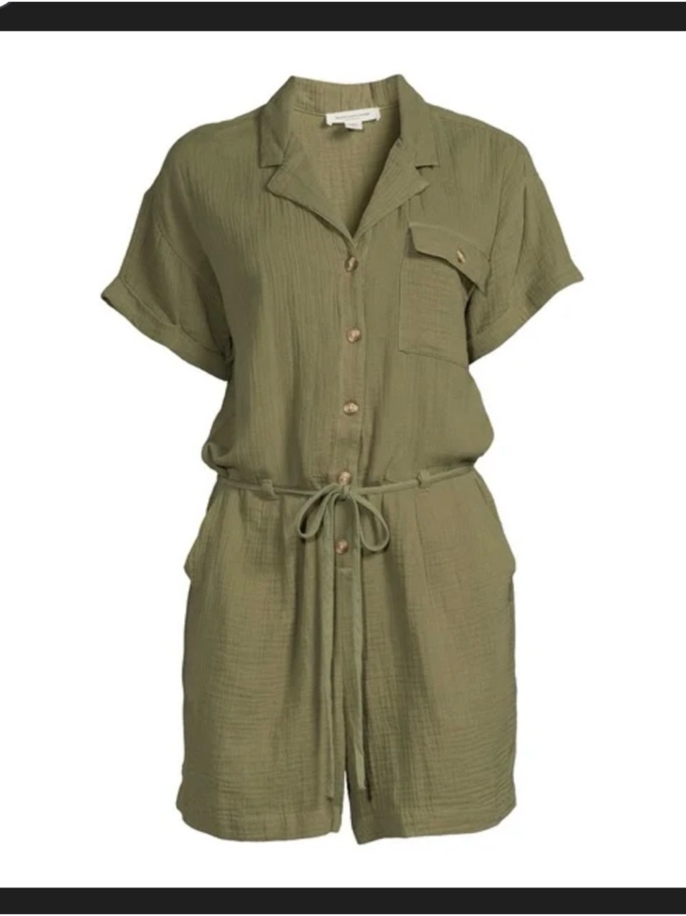 Beach Lunch Lounge Womens Olive Romper